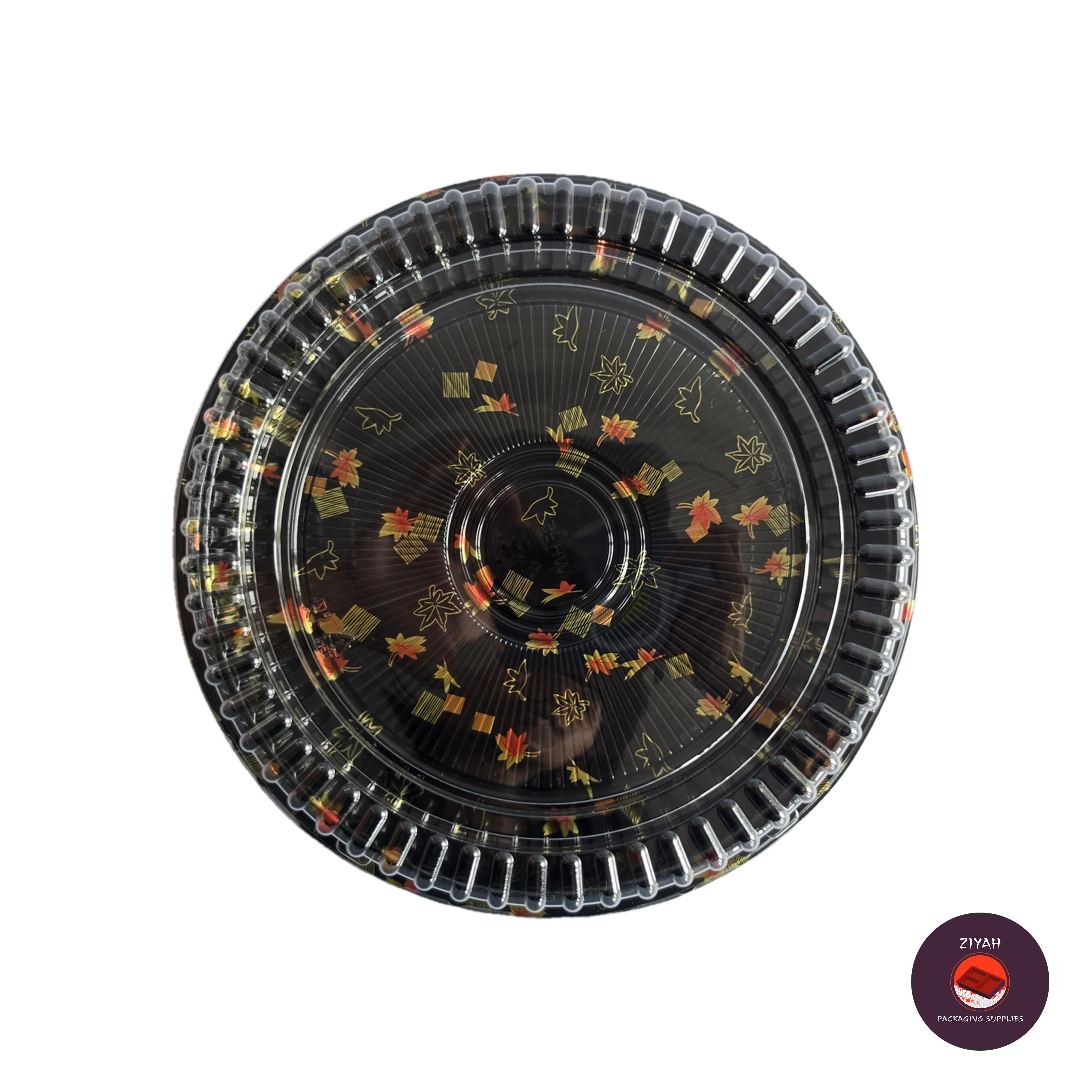 11" Round Sushi Tray with Lid — top view | food packaging Philippines | Ziyah Packaging Supplies
