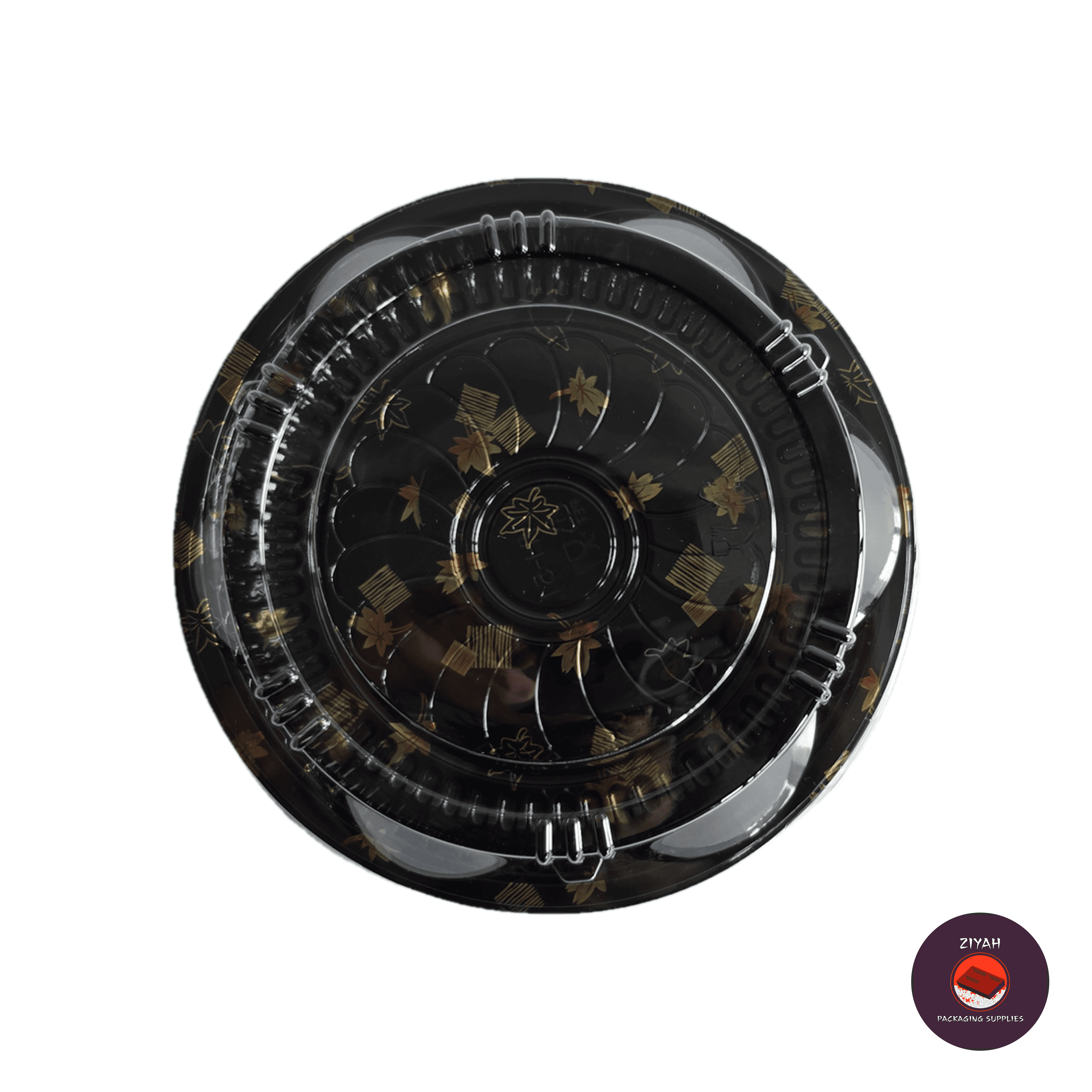 8" Round Sushi Tray with Lid — top view | food packaging Philippines | Ziyah Packaging Supplies