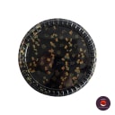 12" Round Sushi Tray with Lid (Round Sushi Trays, size 12" diameter · Tray H 1" · Lid H 1") — top view. Food-grade packaging for sale in the Philippines | Ziyah Packaging Supplies