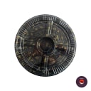 14" Round Sushi Tray with Division (Round Sushi Trays, size 14" diameter · with division · Tray H 1" · Lid H 1") — top view. Food-grade packaging for sale in the Philippines | Ziyah Packaging Supplies