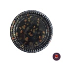 9.5" Round Sushi Tray with Lid (Round Sushi Trays, size 9.5" diameter · Tray H 1" · Lid H 1") — top view. Food-grade packaging for sale in the Philippines | Ziyah Packaging Supplies