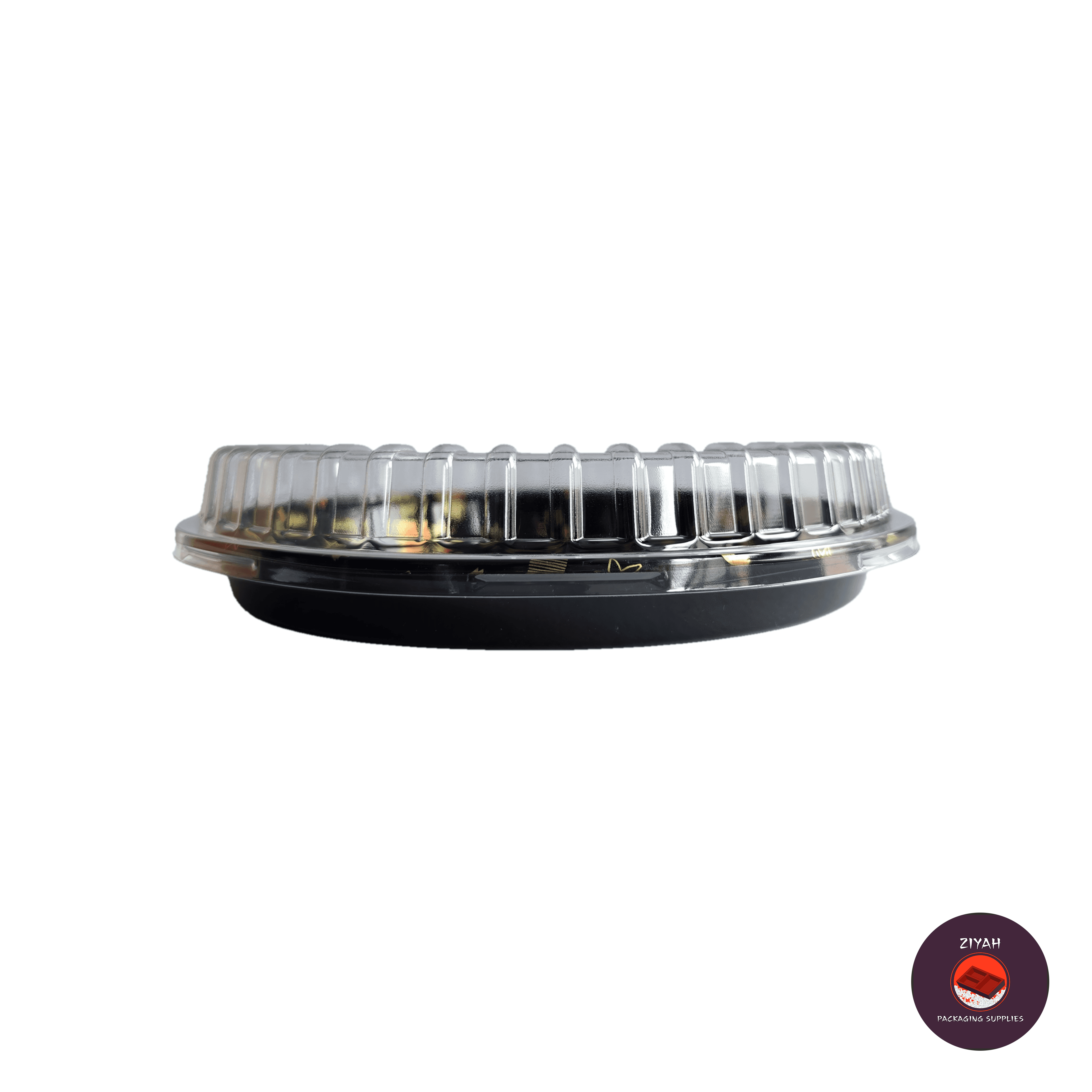 12" Round Sushi Tray with Lid — flat view | food packaging Philippines | Ziyah Packaging Supplies