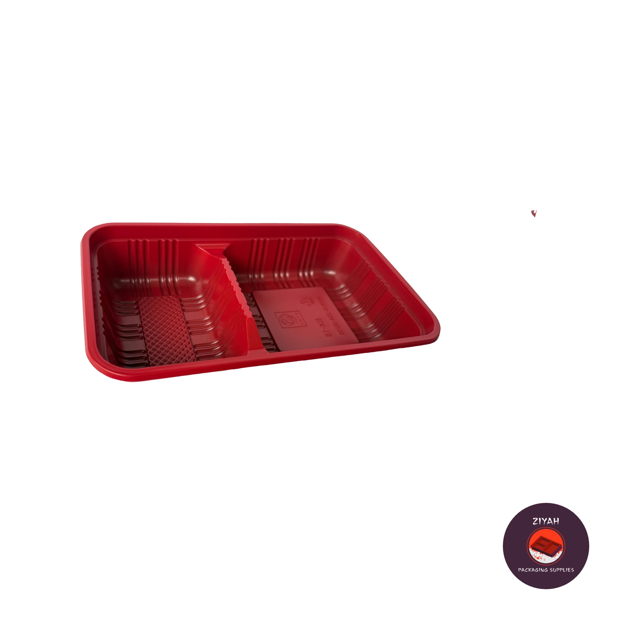 2 Division Bento Box (Bento Boxes, Red & Black color, size 22.5 × 14.5 × 5.5 cm) — product photo 5. Food-grade packaging for sale in the Philippines | Ziyah Packaging Supplies